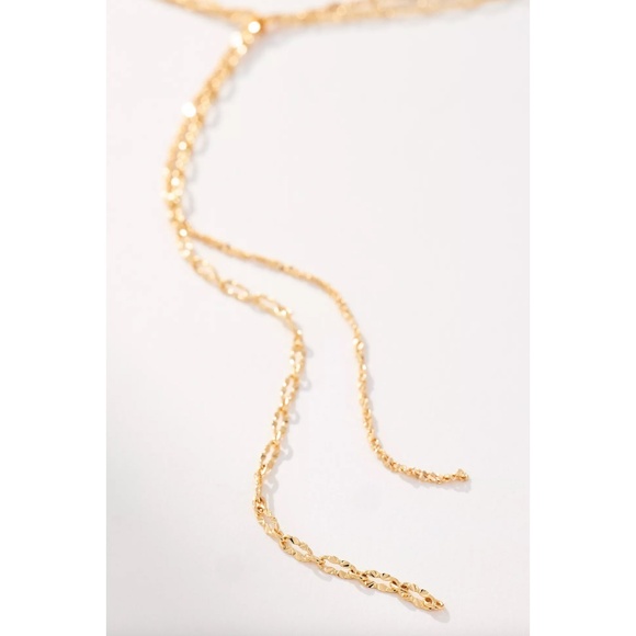 ANTHROPOLOGIE Double Layered Knotted Lariat Necklace - NWT ($48 Retail) - Picture 2 of 3